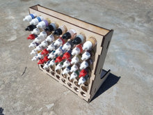 Load image into Gallery viewer, 64 Slot Paint Rack - 26mm Slots Fits Vallejo and Army Painter Style Dropper Bottles