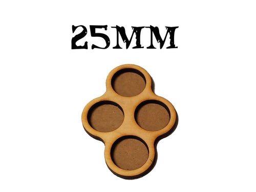 Game Movement Tray 4 pc Trays 25mm base for Warhammer 40k Age of Sigmar