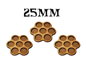 Game Movement Tray 7 pc Trays 25mm base for Warhammer 40k Age of Sigmar 3pc set